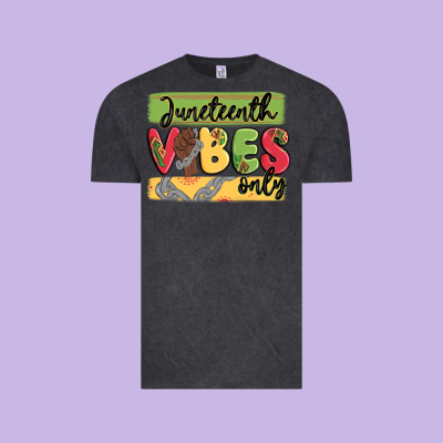 Juneteenth Vibes Only Vintage Tee Designed By Maliassmallbusiness