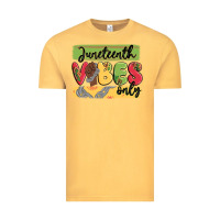 Vintage Mustard juneteenth vibes only Vintage Tee - MaliasSmallBusiness