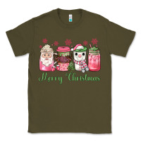 Army Green pink  merry christmas coffee Classic Tee - JahusDesignShop