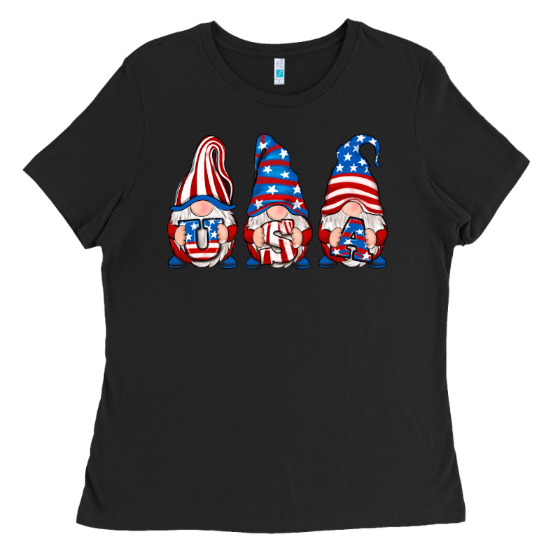 Usa Fourth Of July Gnomes Ladies Tee by RanaPortraitStore | Teevron