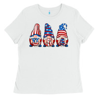 White usa fourth of july gnomes Ladies Tee - RanaPortraitStore
