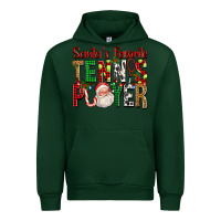 Forest Green Santa's Favorite Tennis Player For Christmas Urban Hoodie - FaDigitalArtStudio