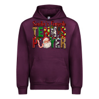 Mauve Wine Santa's Favorite Tennis Player For Christmas Urban Hoodie - FaDigitalArtStudio