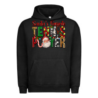 Pigment Black Santa's Favorite Tennis Player For Christmas Urban Hoodie - FaDigitalArtStudio