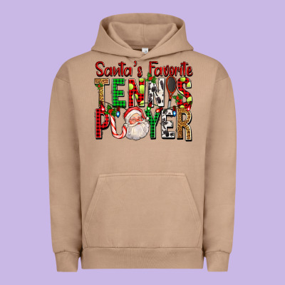 Santa's Favorite Tennis Player For Christmas Urban Hoodie Designed By Fadigitalartstudio