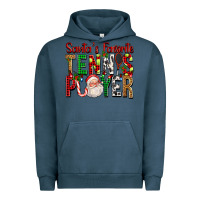 Pigment Midnight Navy Santa's Favorite Tennis Player For Christmas Urban Hoodie - FaDigitalArtStudio