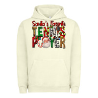 Pigment Pistachio Santa's Favorite Tennis Player For Christmas Urban Hoodie - FaDigitalArtStudio