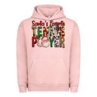 Pigment Salmon Santa's Favorite Tennis Player For Christmas Urban Hoodie - FaDigitalArtStudio