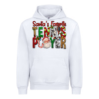 White Santa's Favorite Tennis Player For Christmas Urban Hoodie - FaDigitalArtStudio