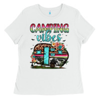 White camping vibes Ladies Tee - JahusDesignShop