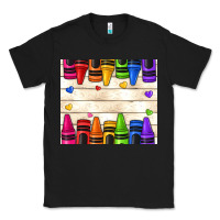 Black custom teacher name crayons Classic Tee - NancyCooperArtShop
