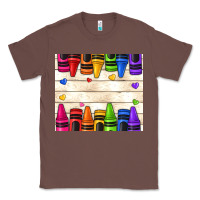 Chestnut custom teacher name crayons Classic Tee - NancyCooperArtShop