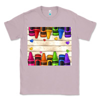 Lilac custom teacher name crayons Classic Tee - NancyCooperArtShop