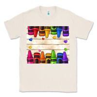Natural custom teacher name crayons Classic Tee - NancyCooperArtShop