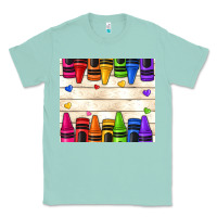 Seafoam custom teacher name crayons Classic Tee - NancyCooperArtShop