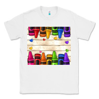 White custom teacher name crayons Classic Tee - NancyCooperArtShop
