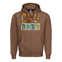Chestnut Dog Nana with Paw Zipper Hoodie - texasbilliewilder