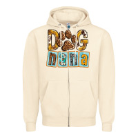 Sandshell Dog Nana with Paw Zipper Hoodie - texasbilliewilder