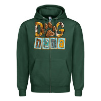 Sports Green Dog Nana with Paw Zipper Hoodie - texasbilliewilder