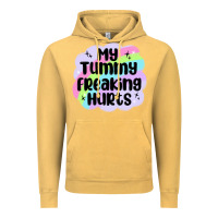Vintage Mustard my tummy freaking hurts Vintage Hoodie - MaliasSmallBusiness