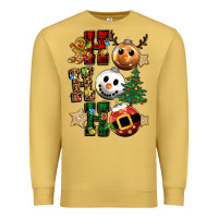 Antique Gold ho ho ho christmas Premium Sweatshirt - CowGirlArtShop