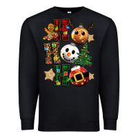 Black ho ho ho christmas Premium Sweatshirt - CowGirlArtShop