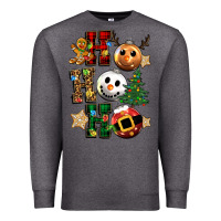 Charcoal Heather ho ho ho christmas Premium Sweatshirt - CowGirlArtShop