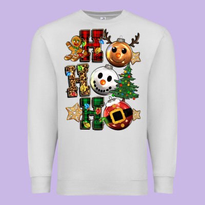 Ho Ho Ho Christmas Premium Sweatshirt Designed By Cowgirlartshop