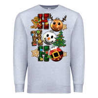 Heather Grey ho ho ho christmas Premium Sweatshirt - CowGirlArtShop
