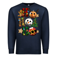 Navy ho ho ho christmas Premium Sweatshirt - CowGirlArtShop