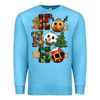 Ocean Blue ho ho ho christmas Premium Sweatshirt - CowGirlArtShop