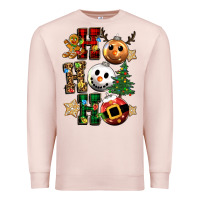 Pale Pink ho ho ho christmas Premium Sweatshirt - CowGirlArtShop