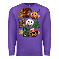 Purple ho ho ho christmas Premium Sweatshirt - CowGirlArtShop