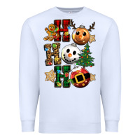 White ho ho ho christmas Premium Sweatshirt - CowGirlArtShop