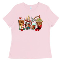 Bubblegum Pink religious coffee cups Ladies Tee - AdoDesignShop