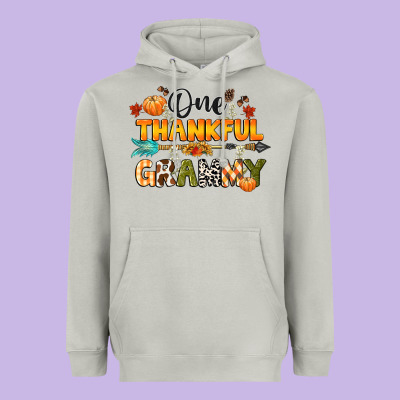 One Thankful Grammy Heavyweight Hoodie Designed By Cowgirlartshop