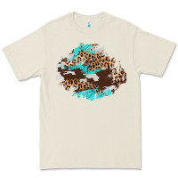 Bone cowhide leopard turquoise patch Premium Tee - AdoDesignShop