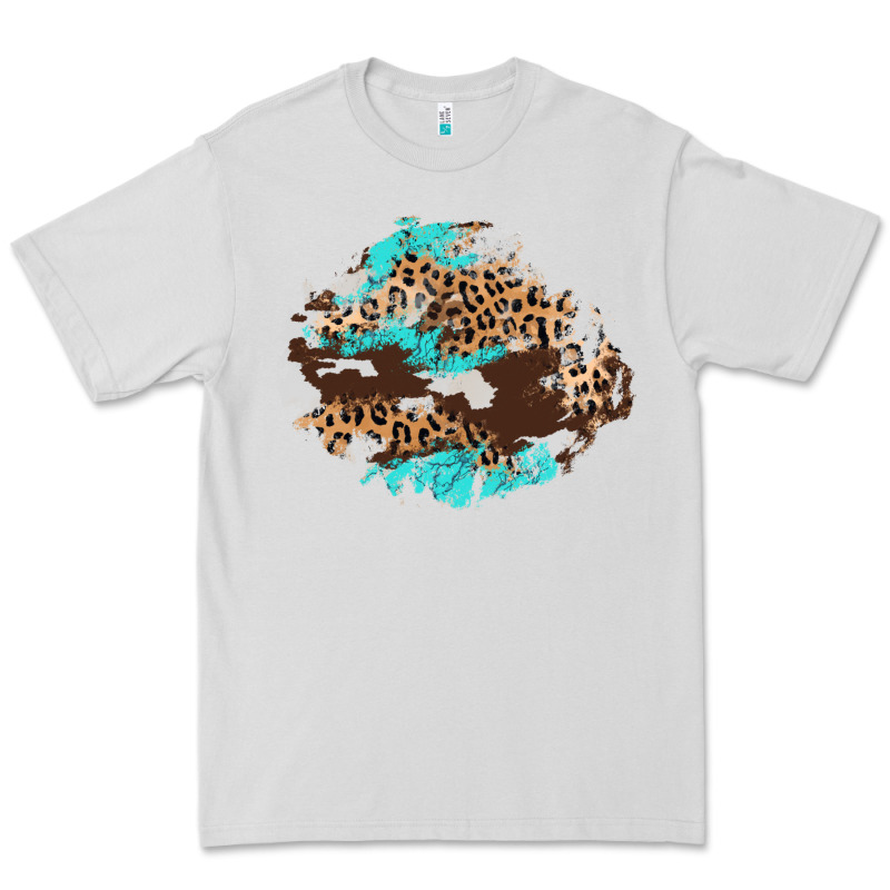 Cowhide Leopard Turquoise Patch Premium Tee by AdoDesignShop | Teevron
