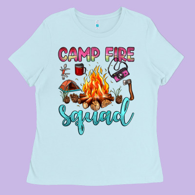 Camp Fire Squad Ladies Tee Designed By Jahusdesignshop