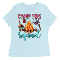 Baby Blue camp fire squad Ladies Tee - JahusDesignShop