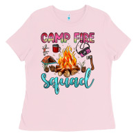 Bubblegum Pink camp fire squad Ladies Tee - JahusDesignShop