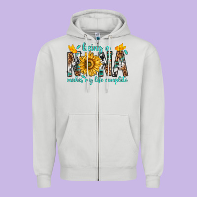 Being A Nana Makes My Life Complete Zipper Hoodie Designed By Texasbilliewilder