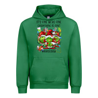 Emerald it's fine we're fine everythıng is fine! nursecre Urban Hoodie - FaDigitalArtStudio