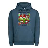 Pigment Midnight Navy it's fine we're fine everythıng is fine! nursecre Urban Hoodie - FaDigitalArtStudio