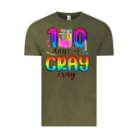 Vintage Olive 100 days of cray cray Vintage Tee - MaliasSmallBusiness