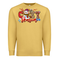 Antique Gold cozy season snowman Premium Sweatshirt - CowGirlArtShop