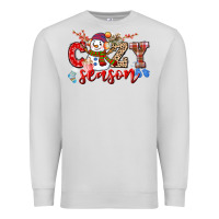 Dove Grey cozy season snowman Premium Sweatshirt - CowGirlArtShop