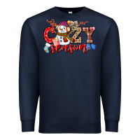 Navy cozy season snowman Premium Sweatshirt - CowGirlArtShop