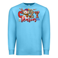Ocean Blue cozy season snowman Premium Sweatshirt - CowGirlArtShop