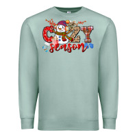Seafoam cozy season snowman Premium Sweatshirt - CowGirlArtShop
